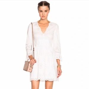 Valentino Red Eyelet Dress